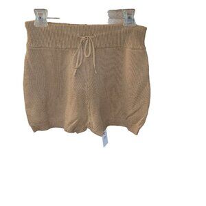 NWT Urban Outfitters Lumiere Knitted Drawstring Shorts Brown Size Large